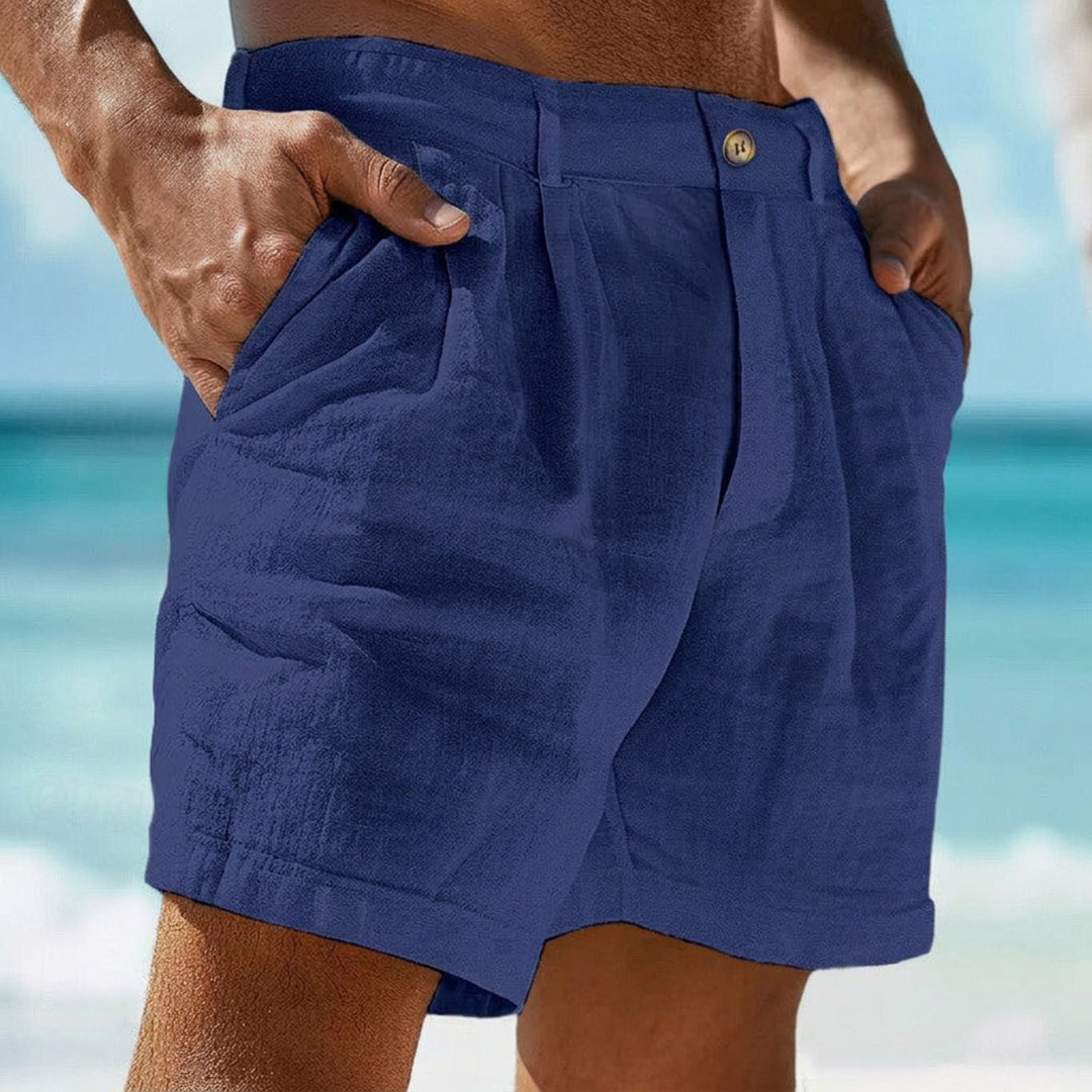 Almeria | Men's Pleated Tailored Linen Shorts