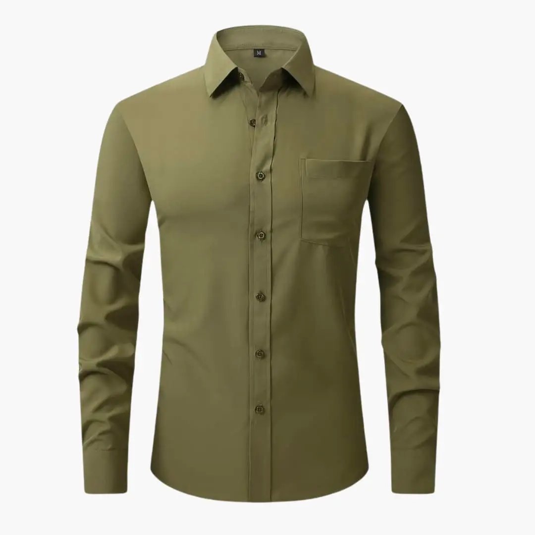 Aiden | Classic Button-Up Men's Smart-Casual Shirt with Chest Pocket