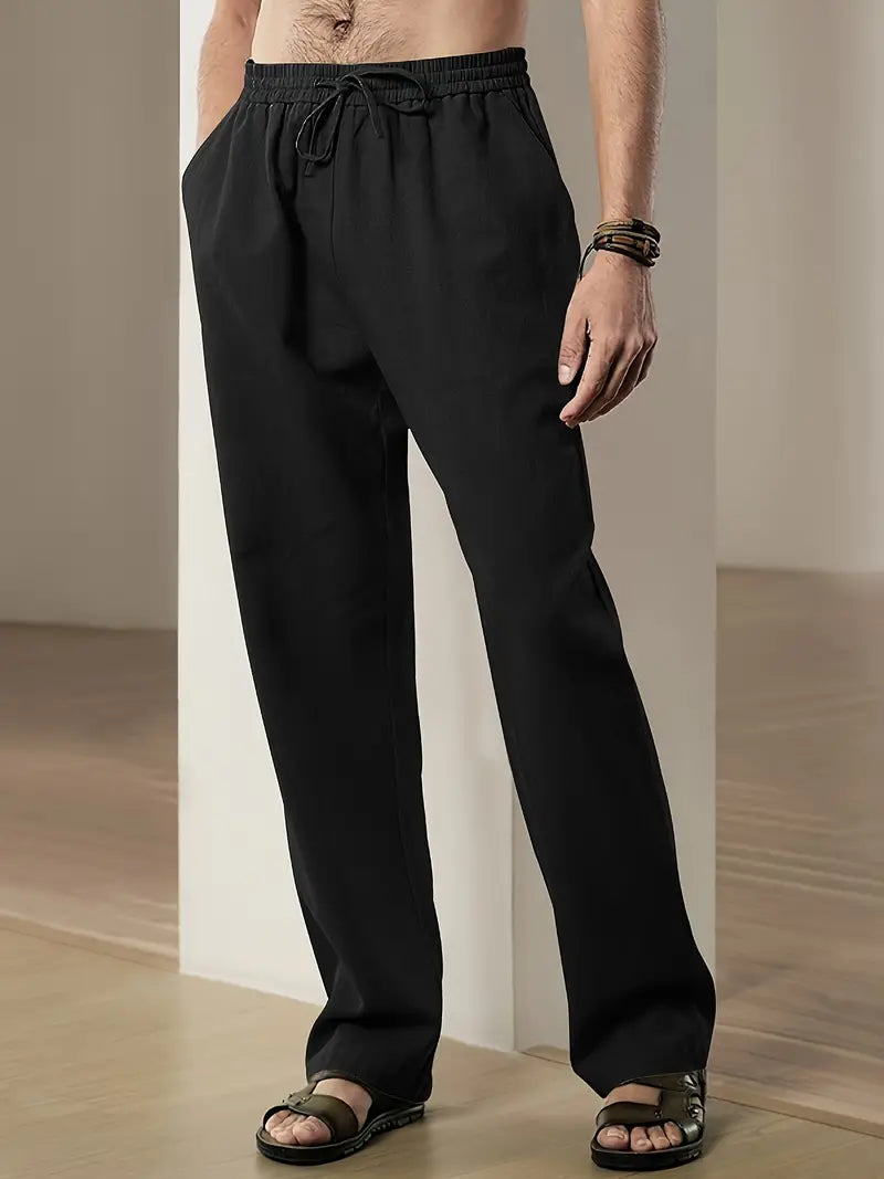 Matteo | Men's Straight Leg Linen Pants