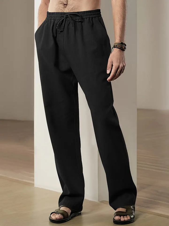 Matteo | Men's Straight Leg Linen Pants