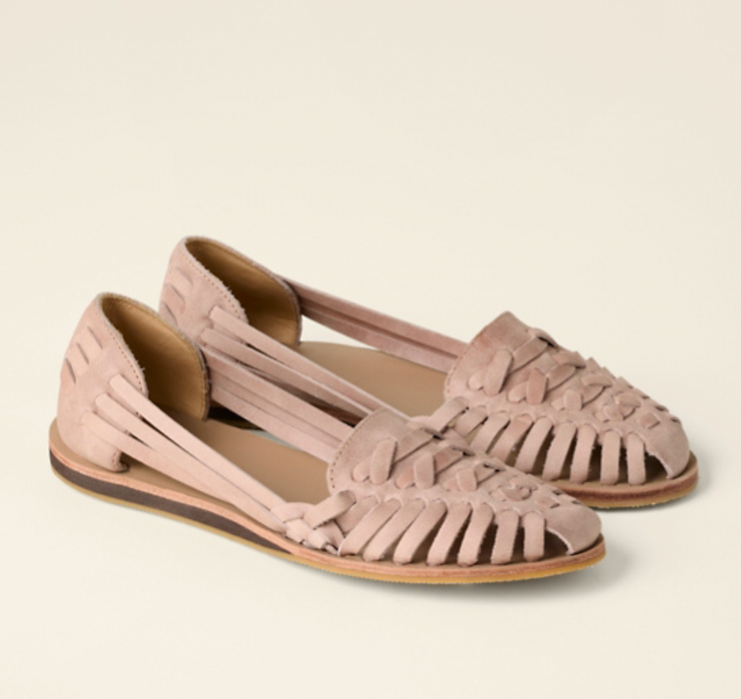 Leana | Women's Woven Leather Flat Sandals