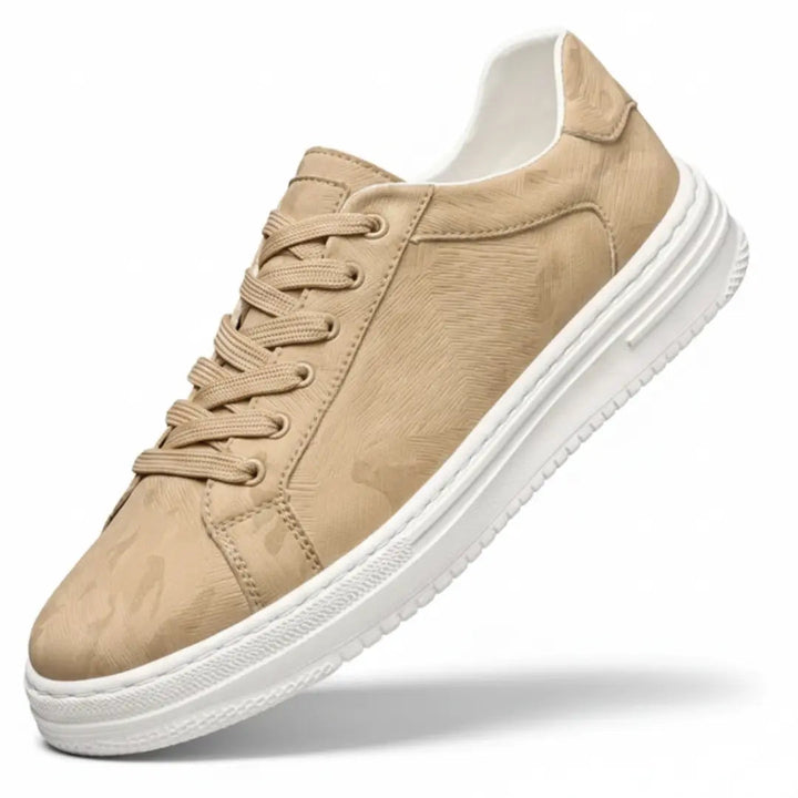 Mason | Tonal Embossed Herringbone Low Top Casual Sneakers Mens Shoes