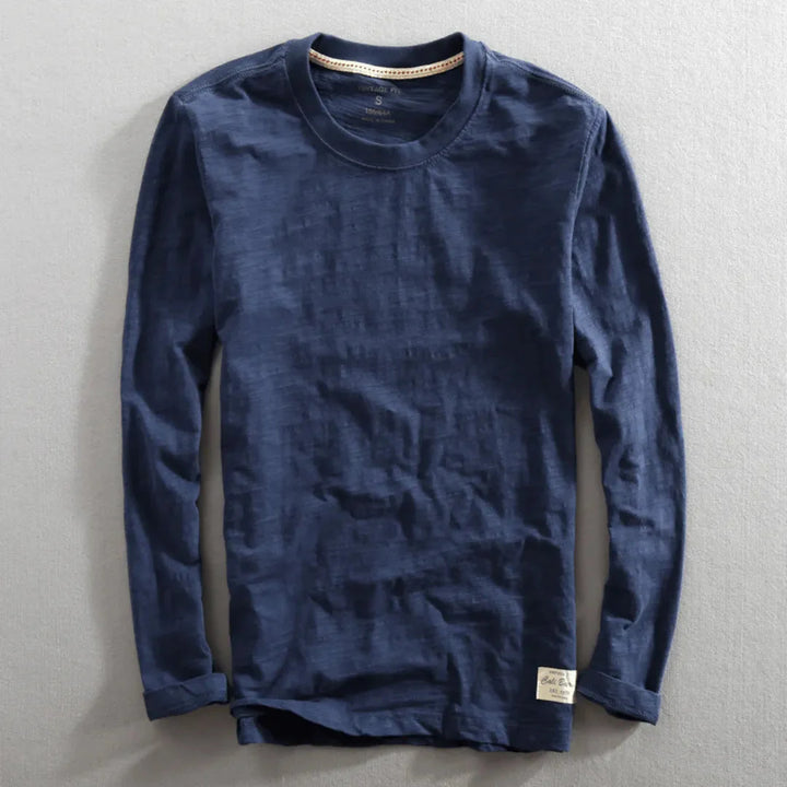 Cali | Long Sleeve Crew Neck Basic Plain Mens T Shirt