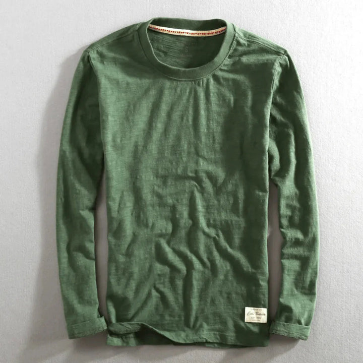 Cali | Long Sleeve Crew Neck Basic Plain Mens T Shirt