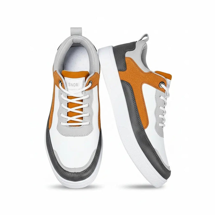 Nolan | Tri-Colour Block Lace-Up Chunky Casual Sneakers Mens Shoes