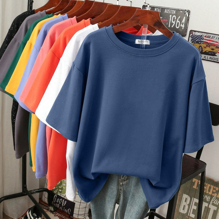 Essie | Basic Oversized T-Shirt – Women's Plain Cotton Tee