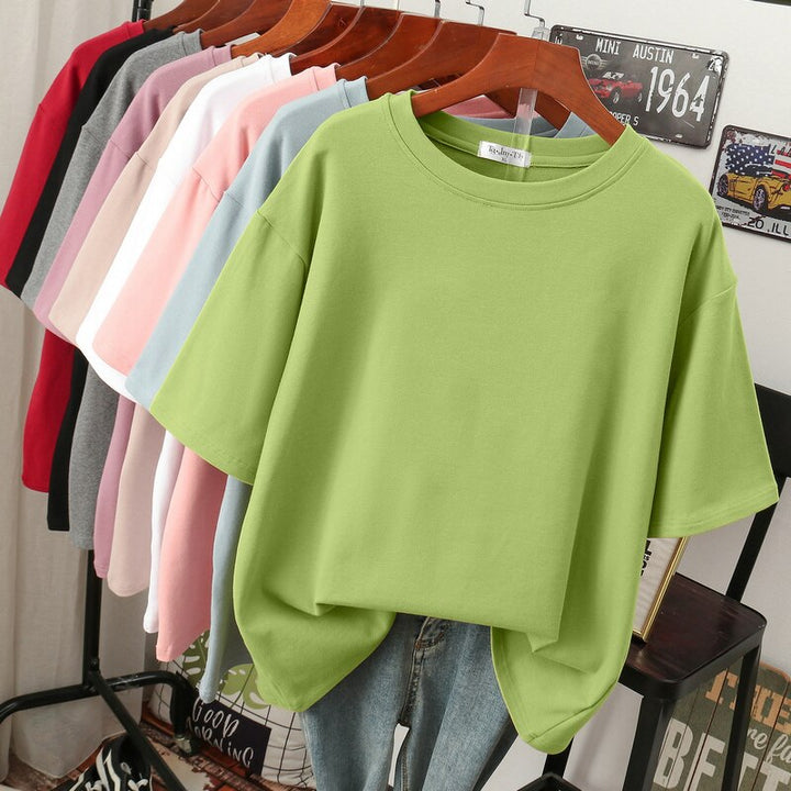 Essie | Basic Oversized T-Shirt – Women's Plain Cotton Tee