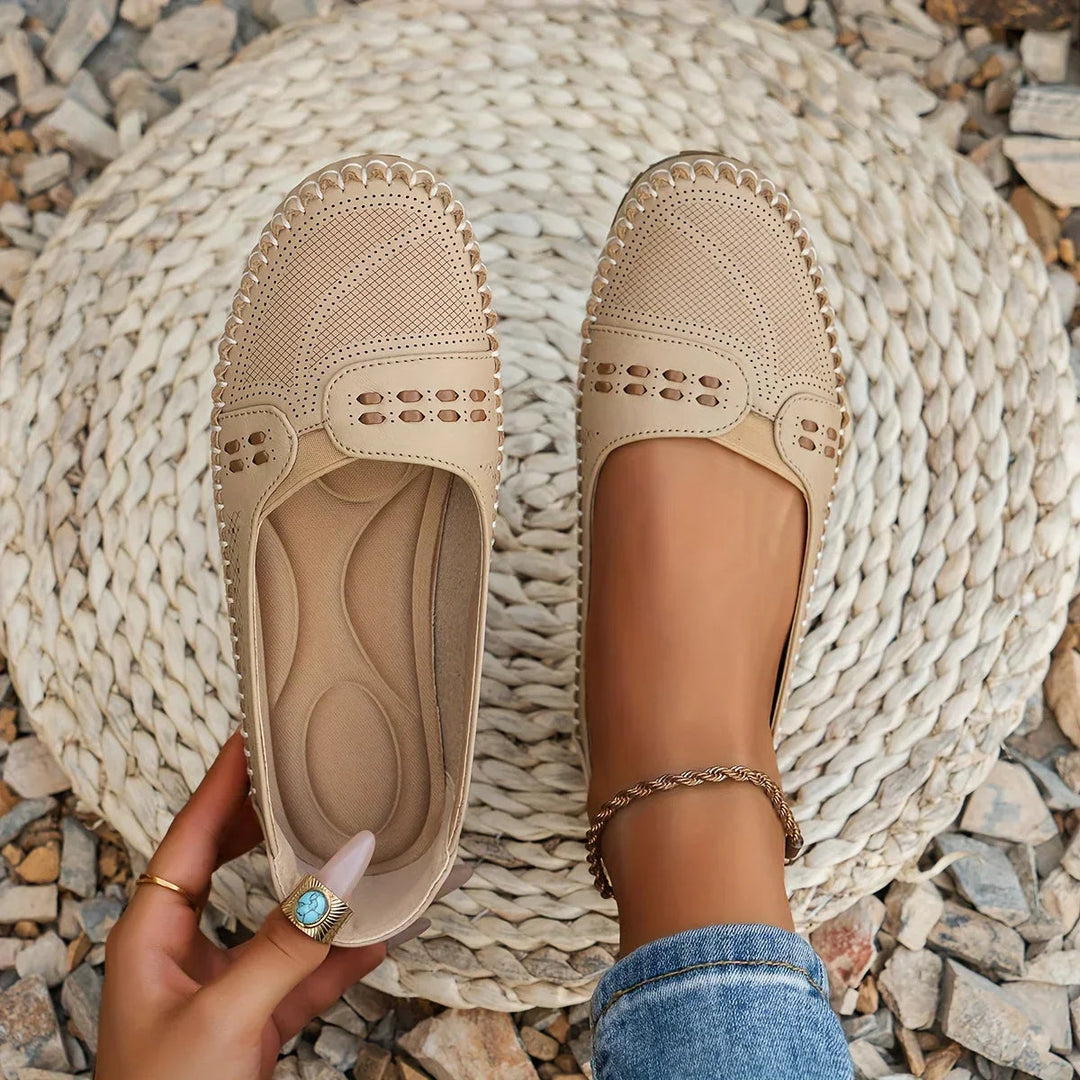 Brielle | Perforated Slip-On Orthopedic Flats for Women