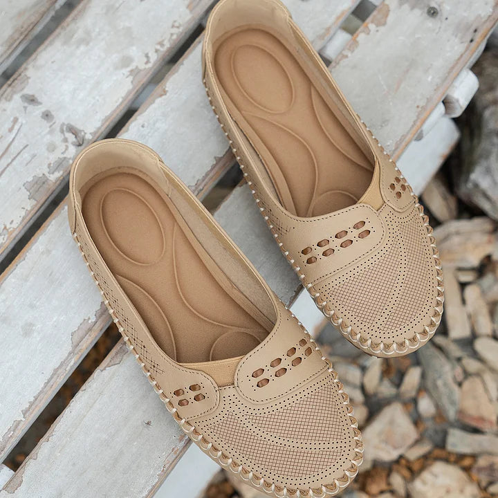 Brielle | Perforated Slip-On Orthopedic Flats for Women