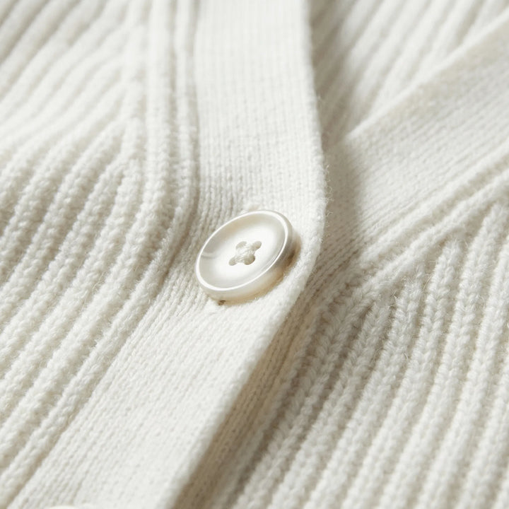 Jamila | Oversized Rib Knit V-Neck Women's Cardigan