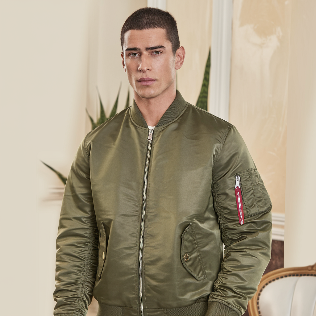 Logan | MA-1 Quilted Liner Men's Pilot Bomber Jacket