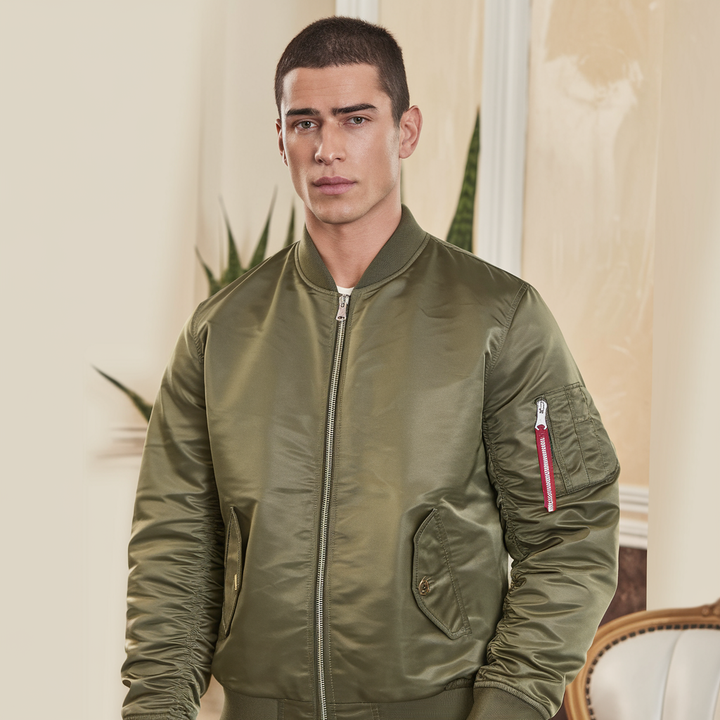 Logan | MA-1 Quilted Liner Men's Pilot Bomber Jacket