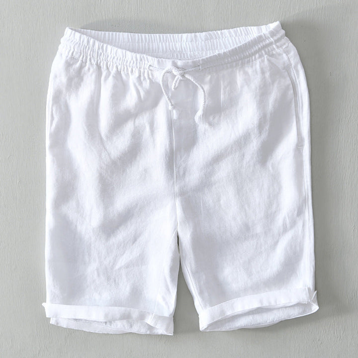 Cabana | Men's Elasticated Rolled Hem Linen Shorts