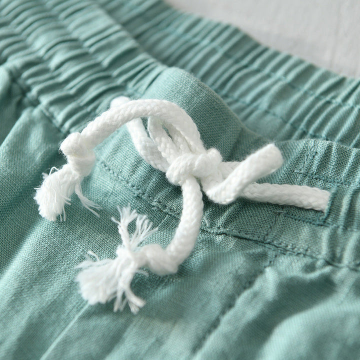 Cabana | Men's Elasticated Rolled Hem Linen Shorts