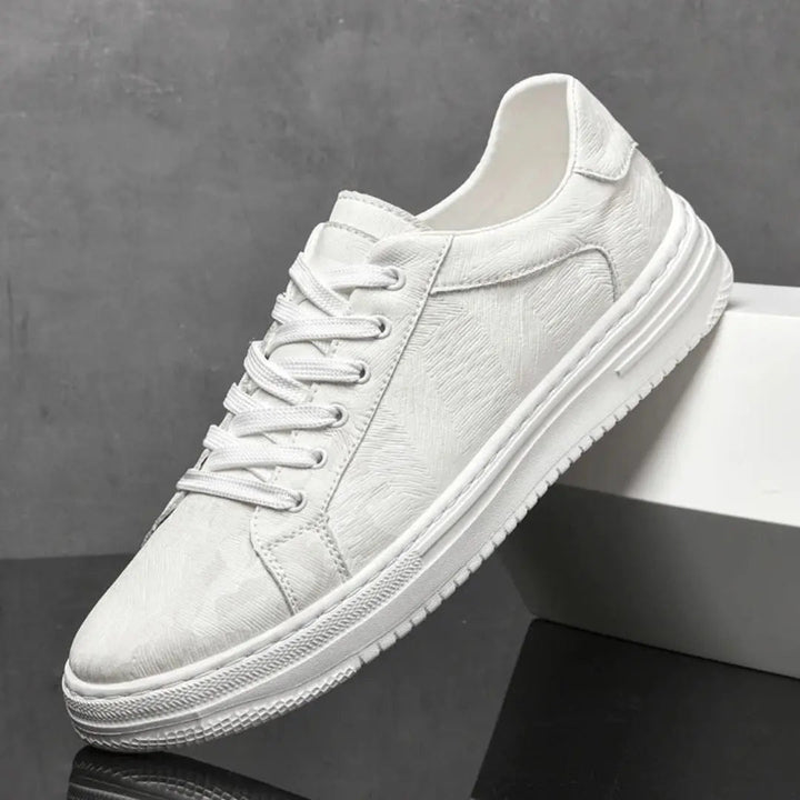 Mason | Tonal Embossed Herringbone Low Top Casual Sneakers Mens Shoes