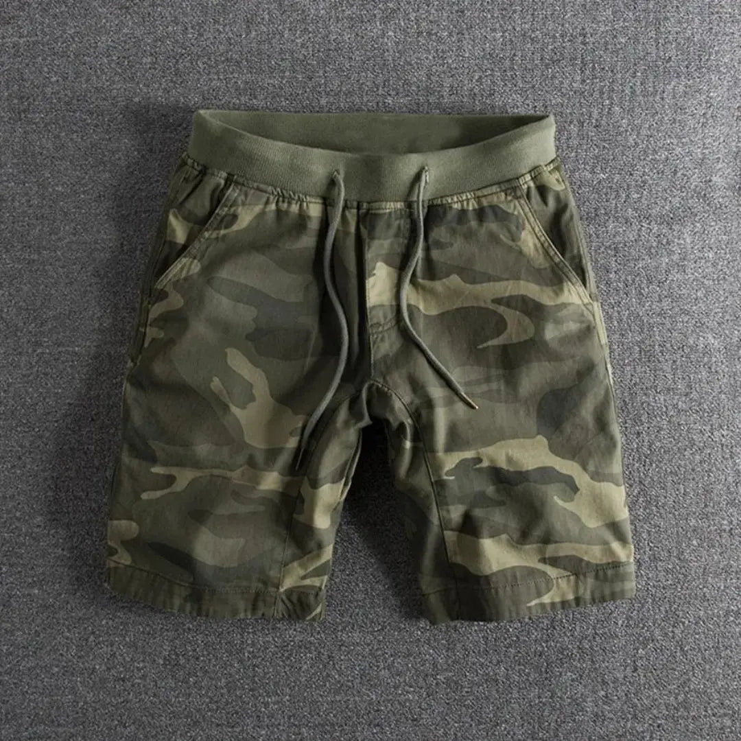 Ranger | Camo Print Drawstring Cotton Mens Shorts