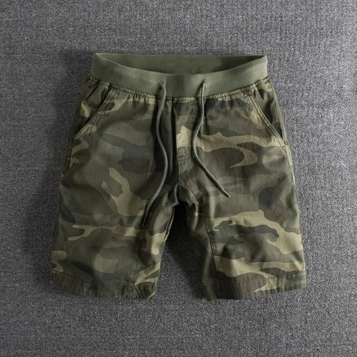 Ranger | Camo Print Drawstring Cotton Mens Shorts
