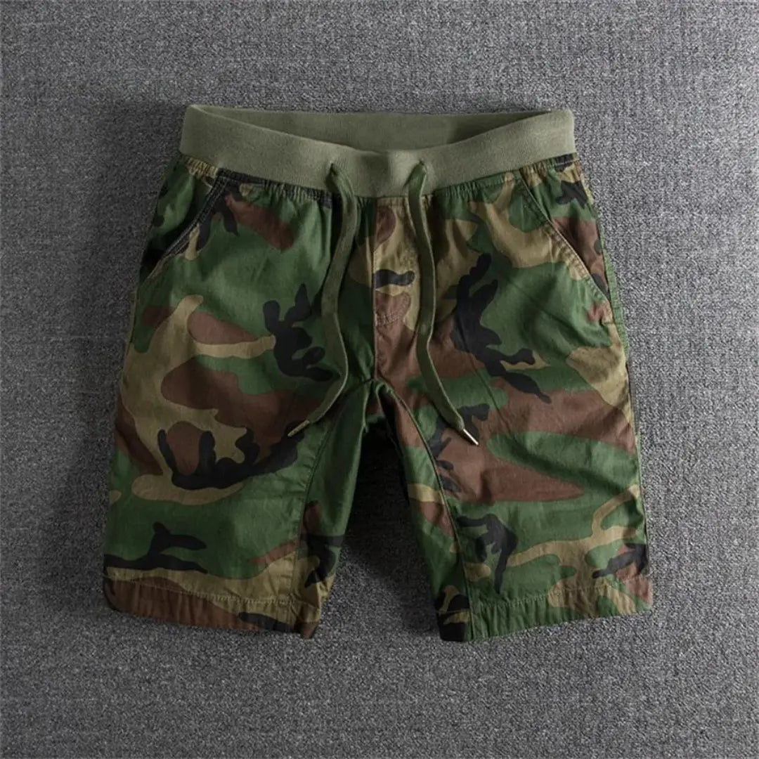 Ranger | Camo Print Drawstring Cotton Mens Shorts