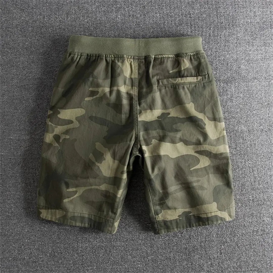 Ranger | Camo Print Drawstring Cotton Mens Shorts