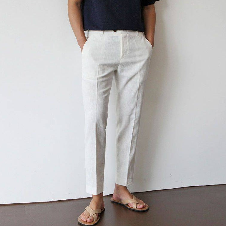 Archer | Men's Straight Leg Linen Trousers