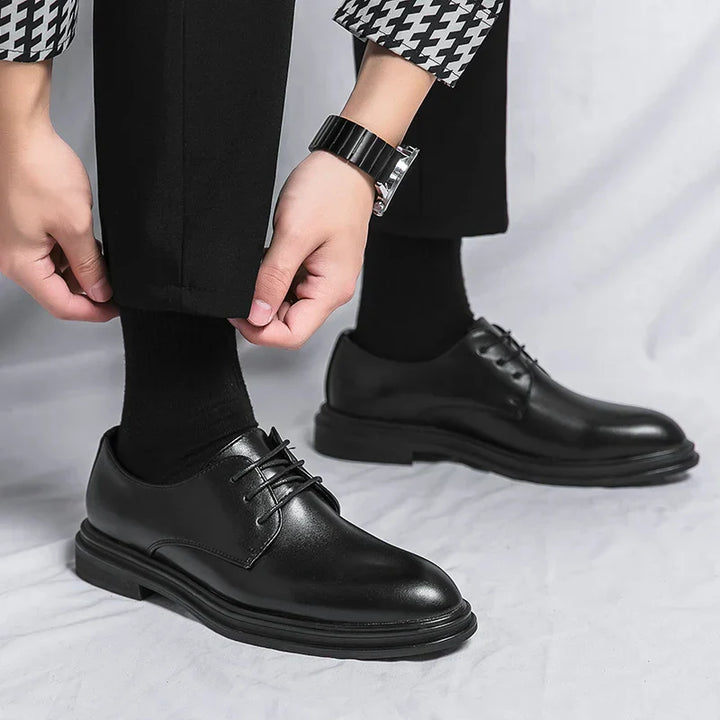 Gloss | Patent Leather Lace Up Mens Derby Formal Shoes