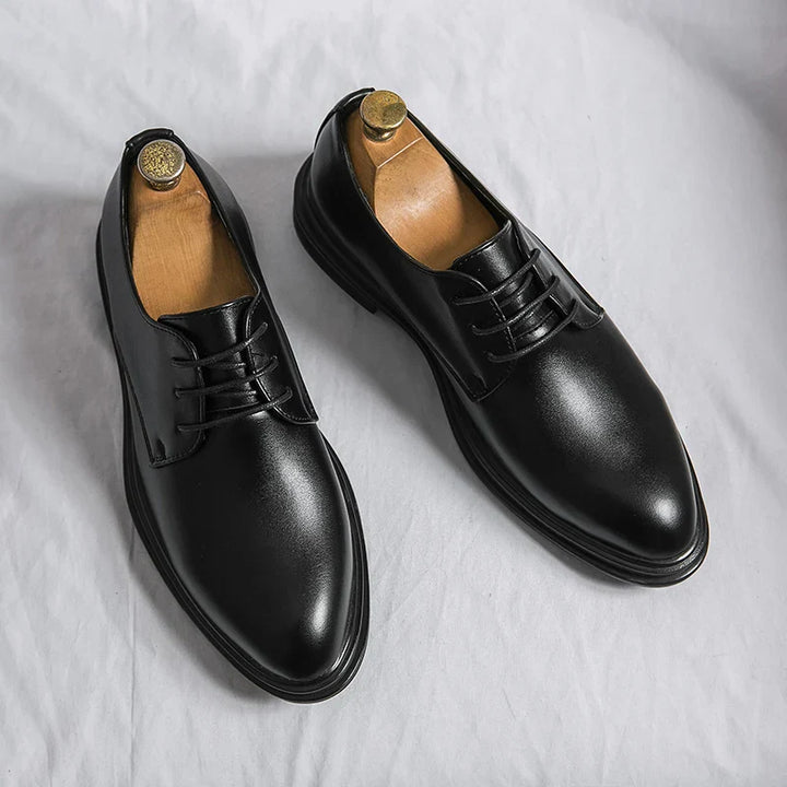 Gloss | Patent Leather Lace Up Mens Derby Formal Shoes