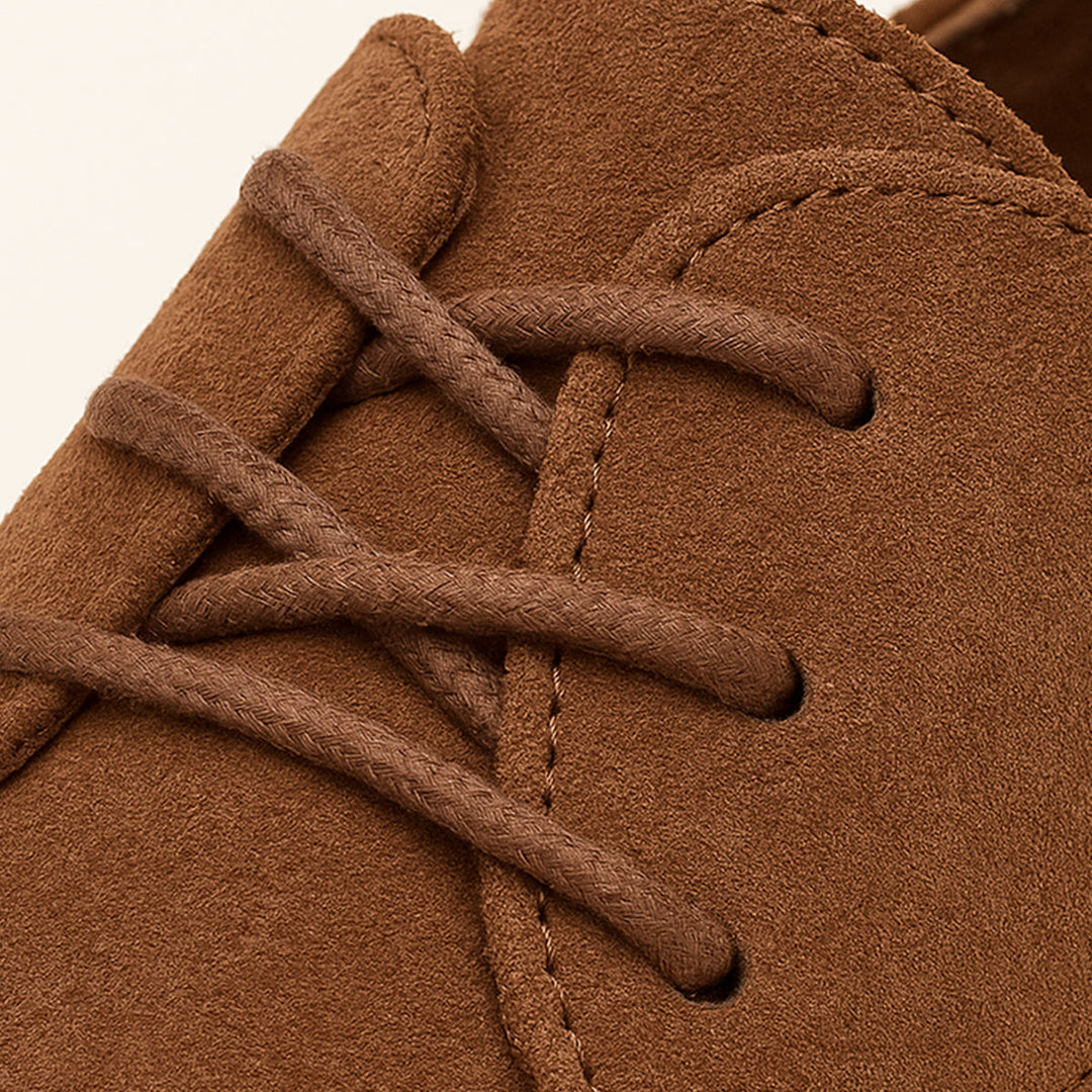 Stafford | Plain Toe Suede Lace-Up Derby Mens Shoes