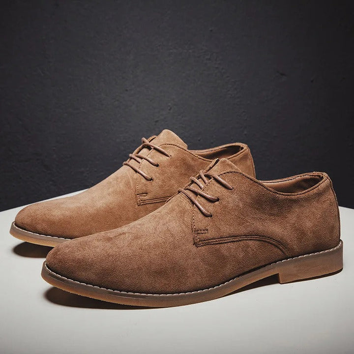 Stafford | Plain Toe Suede Lace-Up Derby Mens Shoes