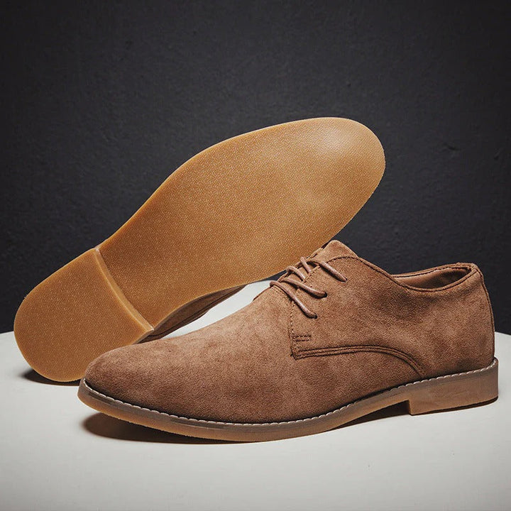Stafford | Plain Toe Suede Lace-Up Derby Mens Shoes
