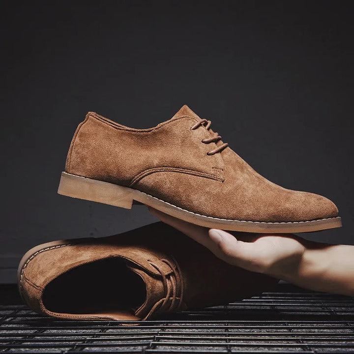 Stafford | Plain Toe Suede Lace-Up Derby Mens Shoes