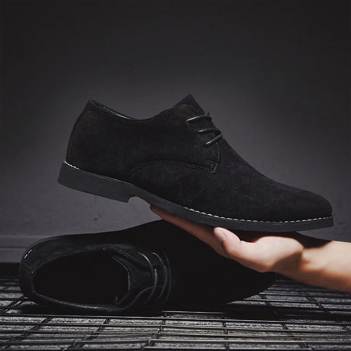 Stafford | Plain Toe Suede Lace-Up Derby Mens Shoes