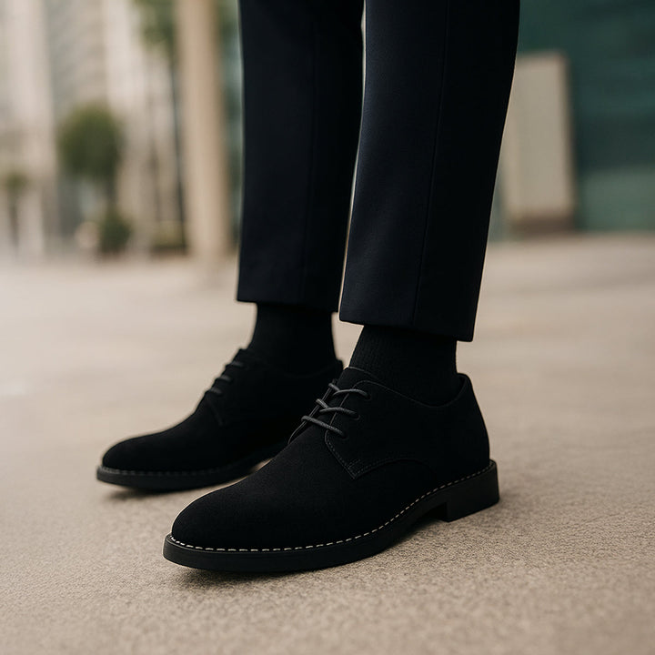 Stafford | Plain Toe Suede Lace-Up Derby Mens Shoes