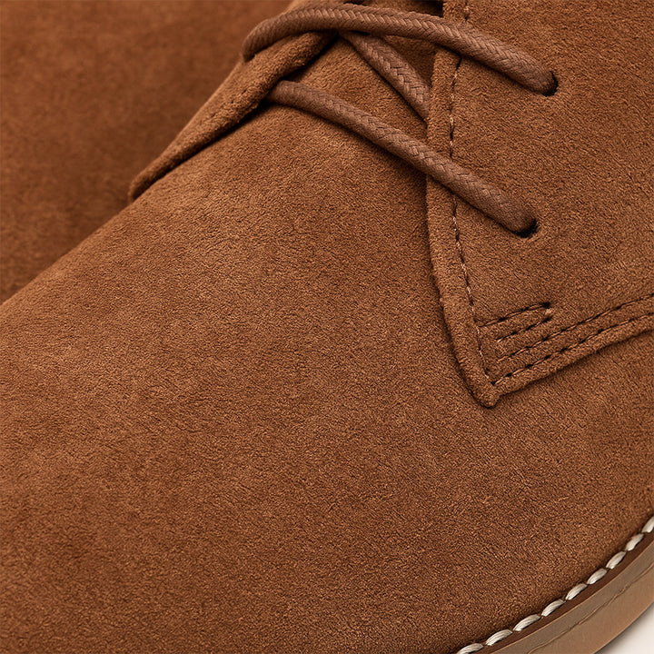 Stafford | Plain Toe Suede Lace-Up Derby Mens Shoes