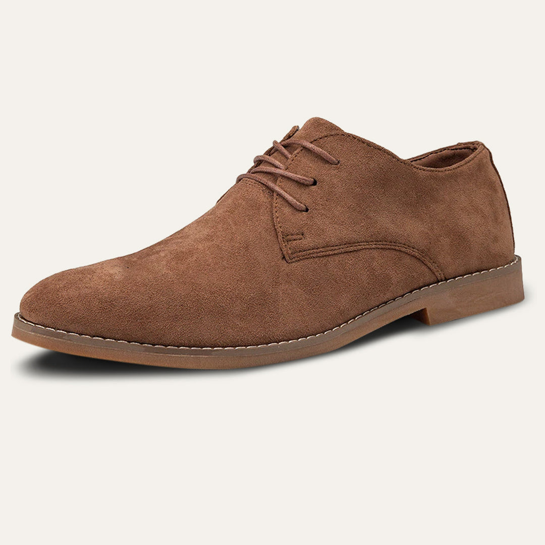 Stafford | Plain Toe Suede Lace-Up Derby Mens Shoes