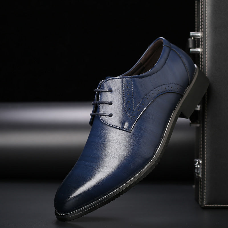 Mercer | Brogue Detail Lace-Up Leather Derby Formal Mens Shoes