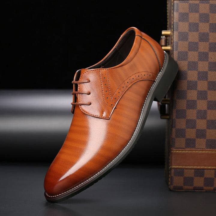 Mercer | Brogue Detail Lace-Up Leather Derby Formal Mens Shoes