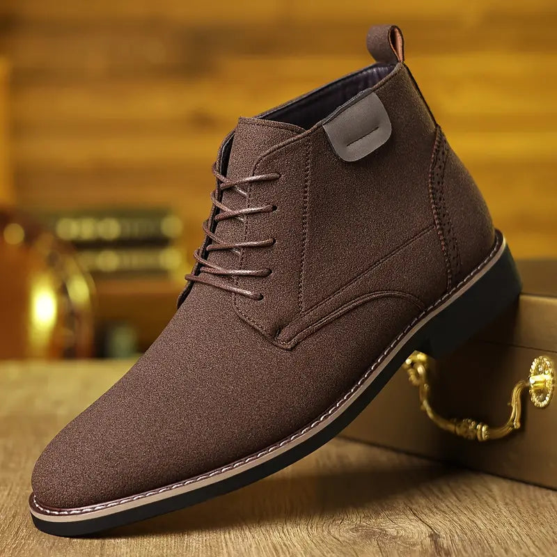 Benton | Suede Lace-Up Pointed Toe Chukka Casual Shoes Mens Shoes
