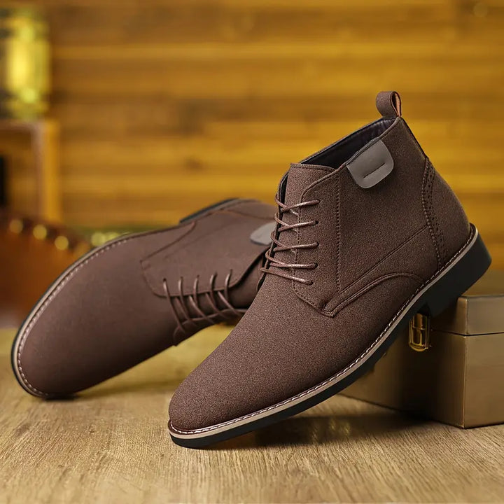 Benton | Suede Lace-Up Pointed Toe Chukka Casual Shoes Mens Shoes