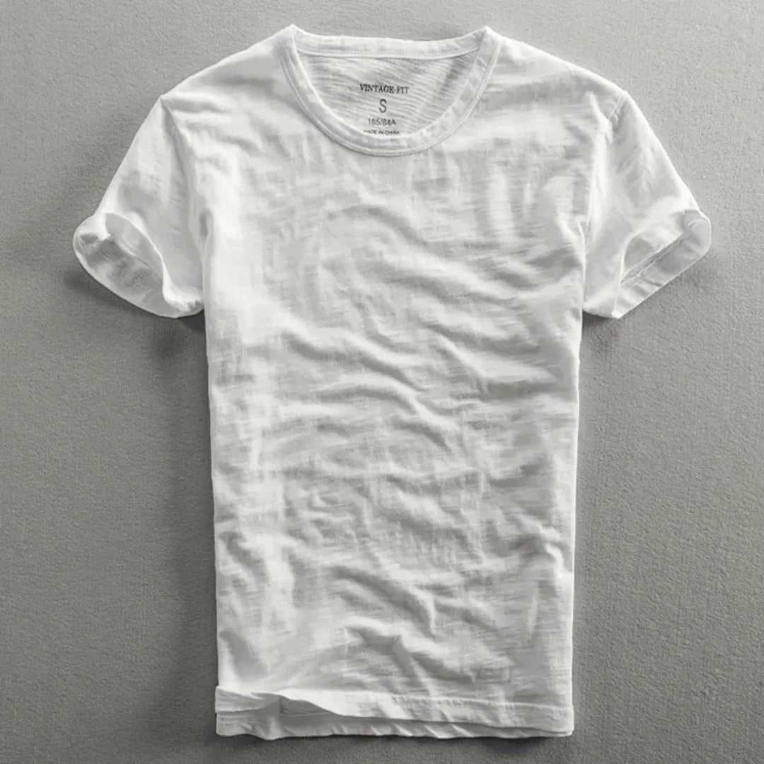 Reef | Slim Fit Crew Neck Slub Cotton Plain Mens T Shirt