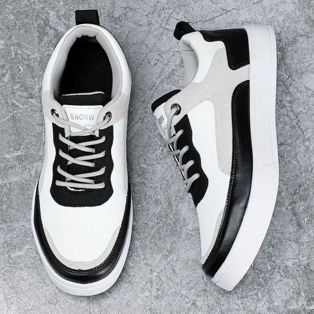 Nolan | Tri-Colour Block Lace-Up Chunky Casual Sneakers Mens Shoes