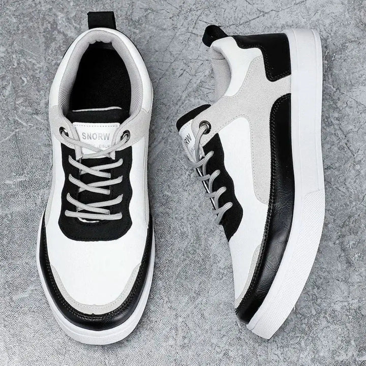 Nolan | Tri-Colour Block Lace-Up Chunky Casual Sneakers Mens Shoes