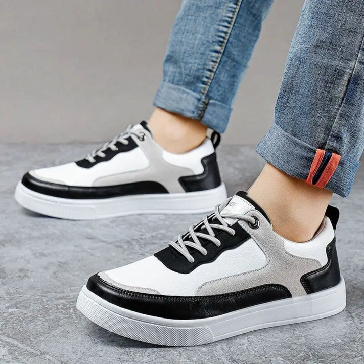 Nolan | Tri-Colour Block Lace-Up Chunky Casual Sneakers Mens Shoes