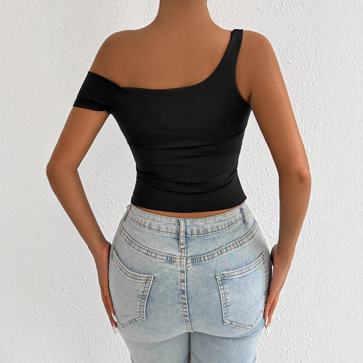 Zara | Asymmetric One Shoulder Bodysuit – Women's Fitted Going Out Top