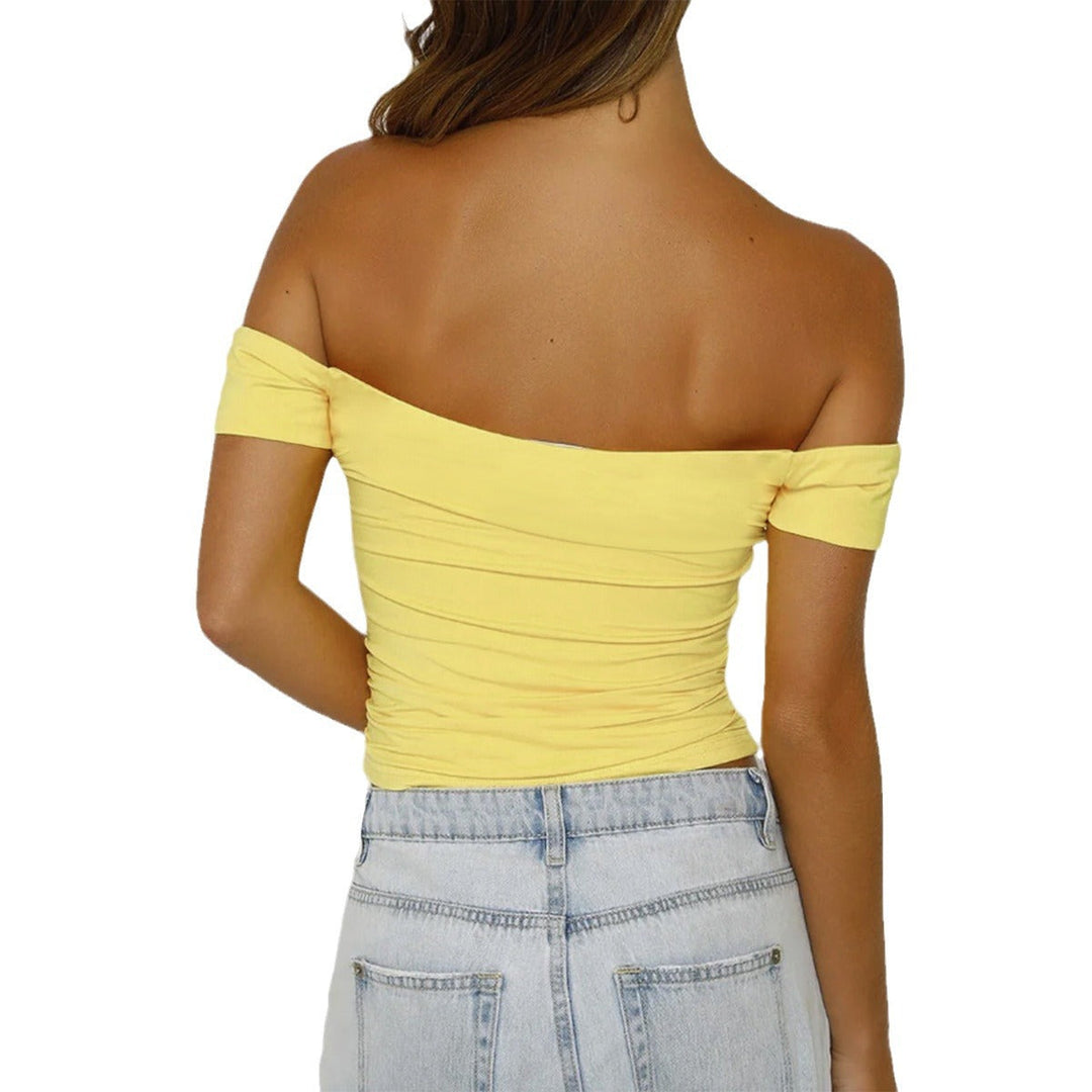 Sunny | Off Shoulder Crop Top – Women's Fitted Going Out Top