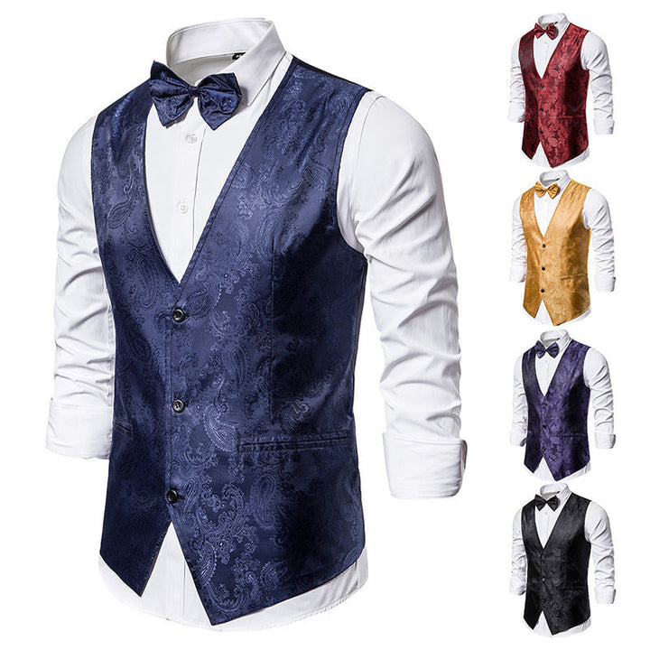 Daniel | Patterned Wedding Guest Suit Vest