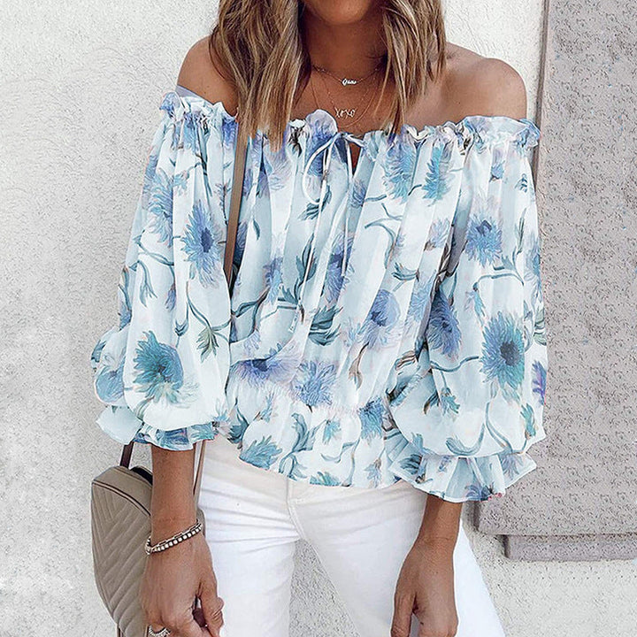 Dahlia | Floral Off Shoulder Blouse – Women's Boho Summer Top