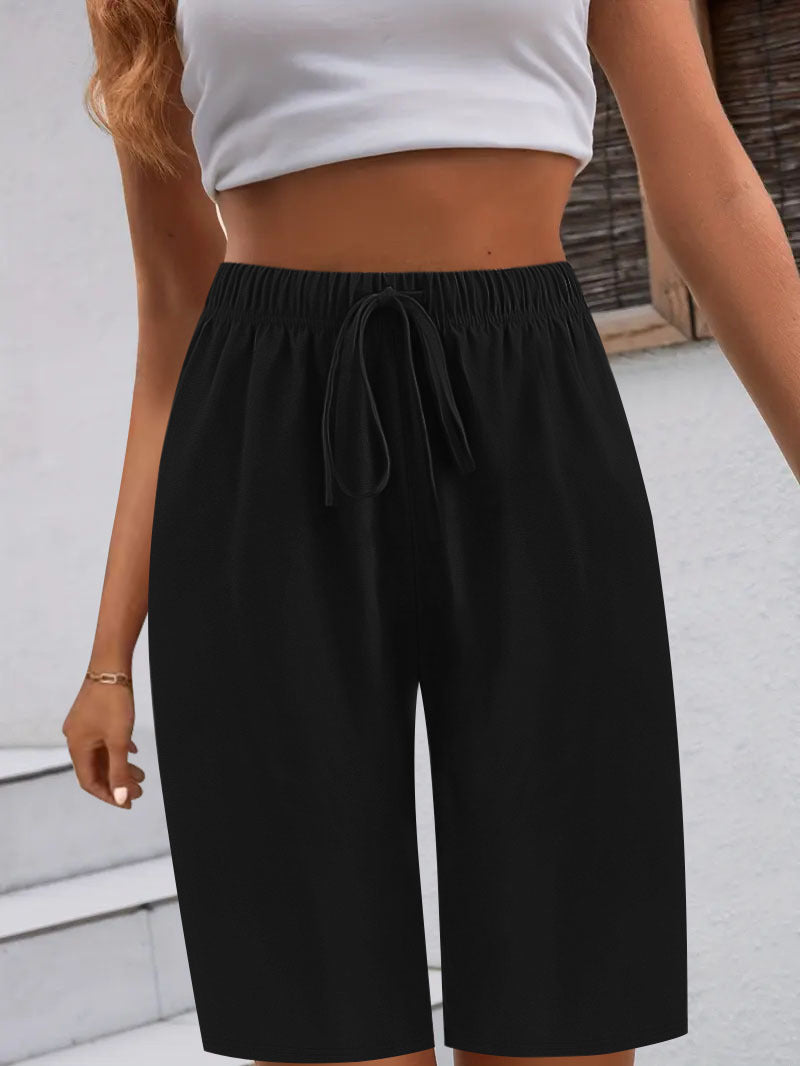Brielle | Women's High Waist Drawstring Bermuda Shorts