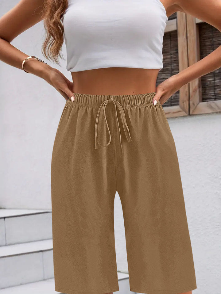 Brielle | Women's High Waist Drawstring Bermuda Shorts