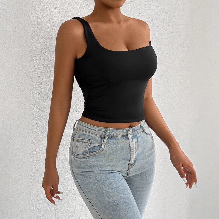 Zara | Asymmetric One Shoulder Bodysuit – Women's Fitted Going Out Top