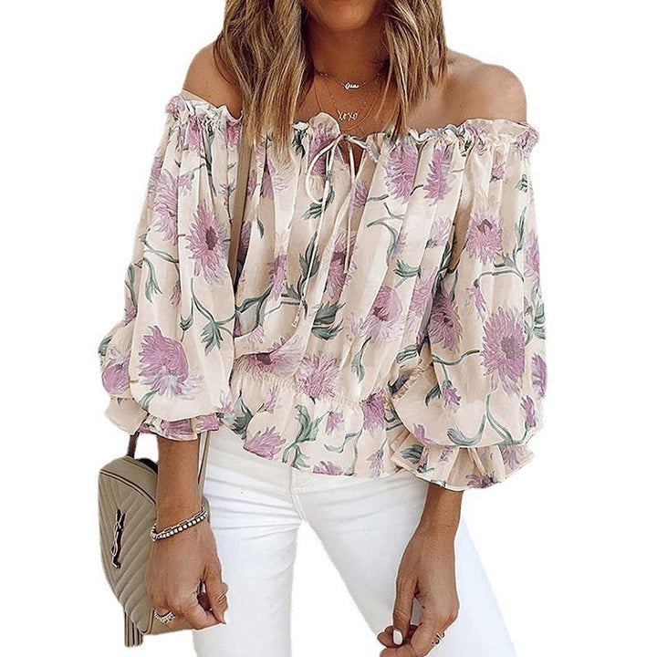 Dahlia | Floral Off Shoulder Blouse – Women's Boho Summer Top